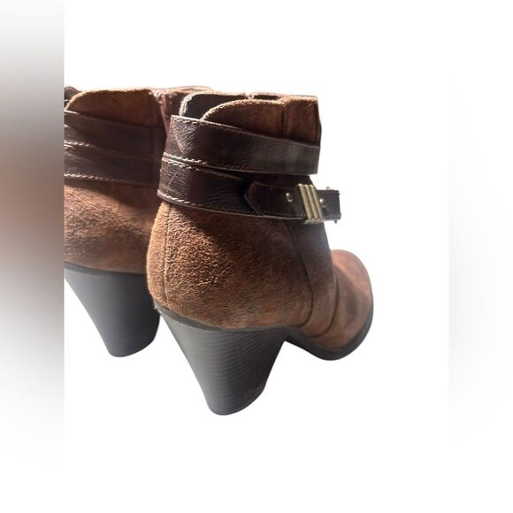 MADDEN GIRL Women’s Strappy Brown Bootie Size 8.5 (Sulley) Vegan Leather Boho - Picture 5 of 12